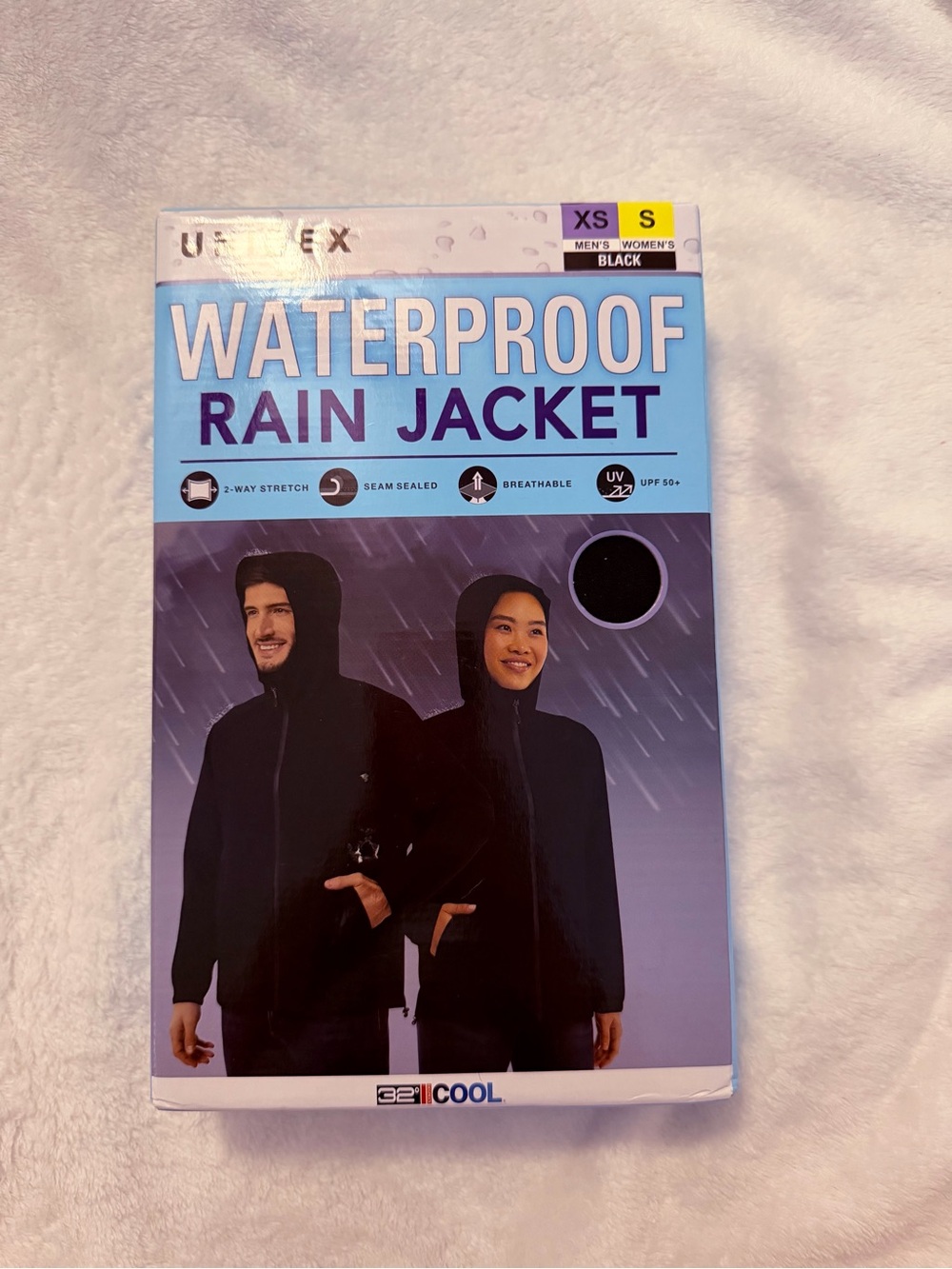 32 COOL Women's Hooded Rain Jacket Waterproof Size S - Picture 3 of 4